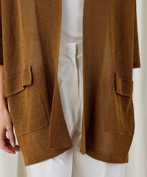 TOMORROWLAND / トゥモローランド カーディガン・ボレロ | コットンシルクペーパーツイスト ラペルカラーカーディガン | 詳細9
