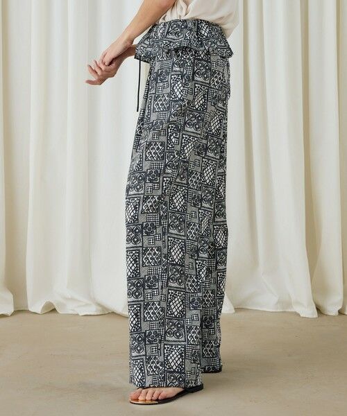 TOMORROWLAND / トゥモローランド その他パンツ | パッチワークレースプリント フリルストレートパンツ | 詳細3