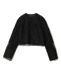 TOMORROWLAND / トゥモローランド テーラードジャケット | パッチワークレース ノーカラーブルゾン