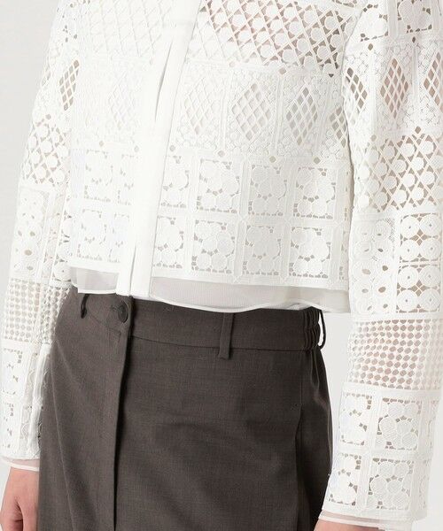 TOMORROWLAND / トゥモローランド テーラードジャケット | パッチワークレース ノーカラーブルゾン | 詳細9