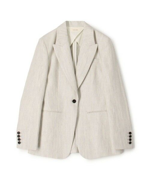 【BALLSEY】リネンス トレッチ ピークドラペル ジャケット 白系 36 BALLSEY】リネンス トレッチ ピークドラペル ジャケット 白系 36