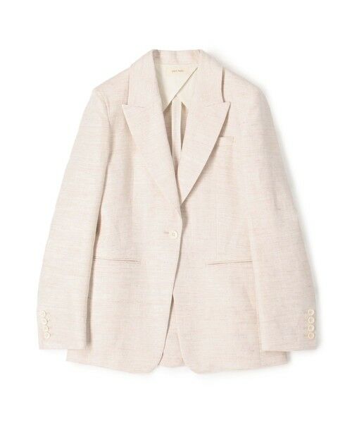【BALLSEY】リネンス トレッチ ピークドラペル ジャケット 白系 36 BALLSEY】リネンス トレッチ ピークドラペル ジャケット 白系 36