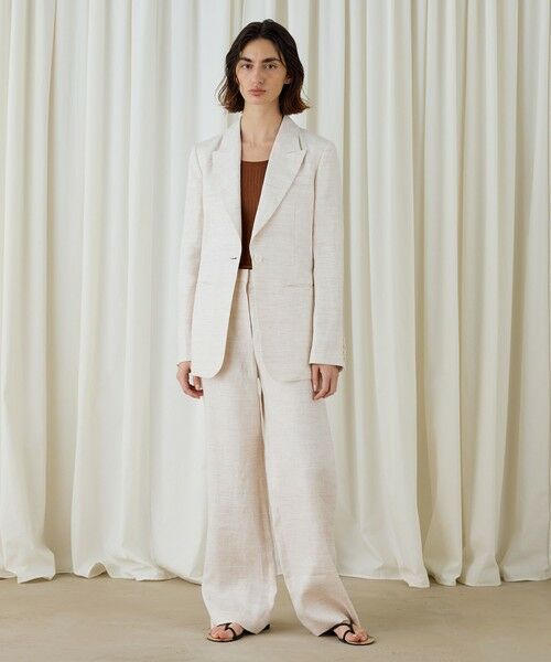 TOMORROWLAND / トゥモローランド テーラードジャケット | リネンツイル ピークドラペルジャケット | 詳細1
