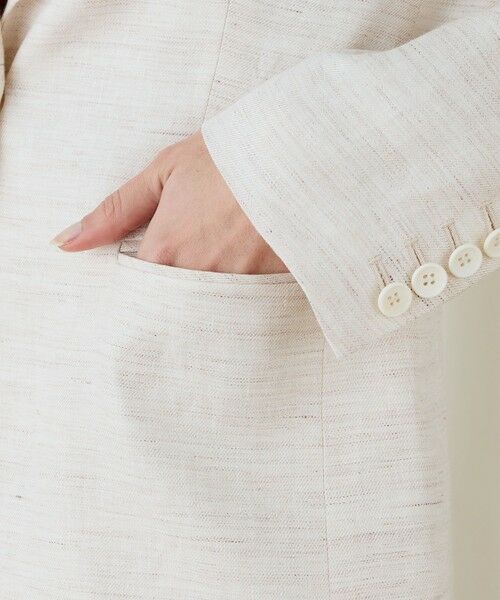 TOMORROWLAND / トゥモローランド テーラードジャケット | リネンツイル ピークドラペルジャケット | 詳細7