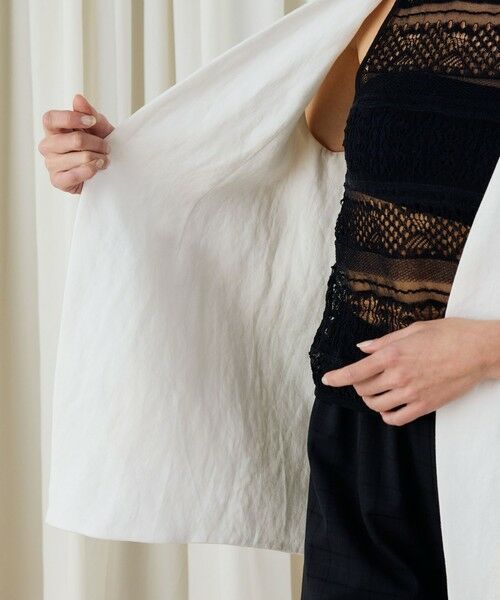 TOMORROWLAND / トゥモローランド ベスト | ファブリックコンビ Vカラージレ | 詳細5