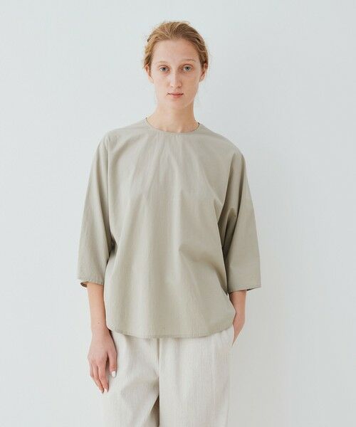 TOMORROWLAND / トゥモローランド シャツ・ブラウス | コットンツイル クルーネックドルマン プルオーバーシャツ | 詳細2