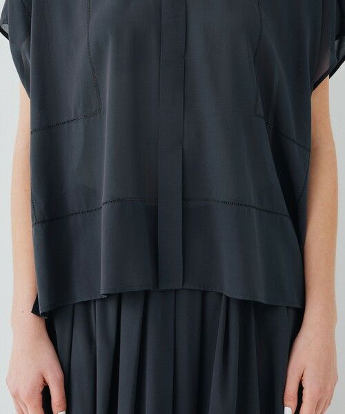 TOMORROWLAND / トゥモローランド シャツ・ブラウス | ライトシルクストレッチ スタンドネックボックスシャツ | 詳細7