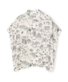 TOMORROWLAND / トゥモローランド シャツ・ブラウス | LandScapeシルクストレッチ スタンドネックボックスシャツ