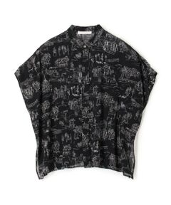 TOMORROWLAND / トゥモローランド シャツ・ブラウス | LandScapeシルクストレッチ スタンドネックボックスシャツ