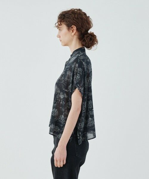 TOMORROWLAND / トゥモローランド シャツ・ブラウス | LandScapeシルクストレッチ スタンドネックボックスシャツ | 詳細11