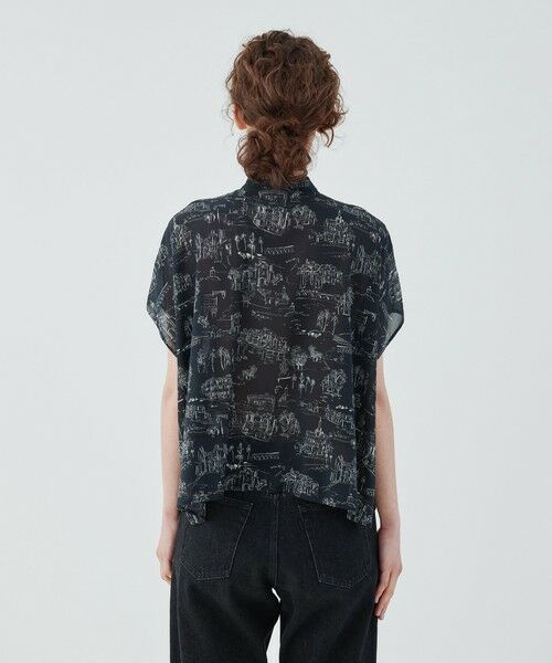 TOMORROWLAND / トゥモローランド シャツ・ブラウス | LandScapeシルクストレッチ スタンドネックボックスシャツ | 詳細12