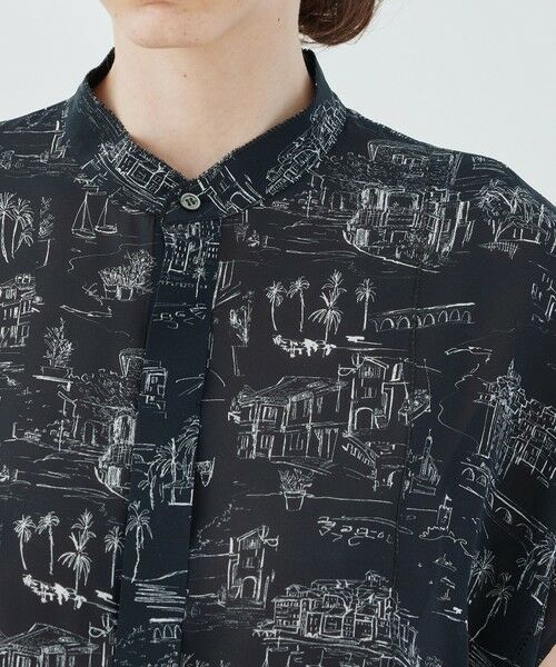 TOMORROWLAND / トゥモローランド シャツ・ブラウス | LandScapeシルクストレッチ スタンドネックボックスシャツ | 詳細13