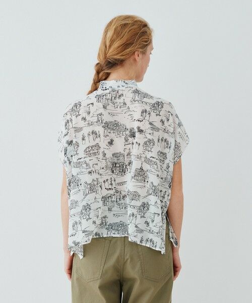 TOMORROWLAND / トゥモローランド シャツ・ブラウス | LandScapeシルクストレッチ スタンドネックボックスシャツ | 詳細4