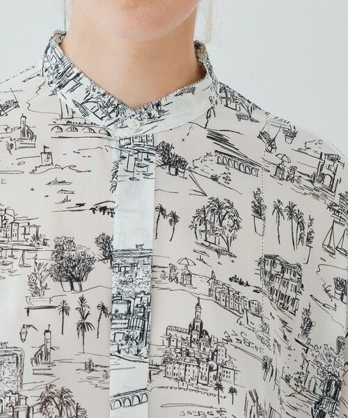 TOMORROWLAND / トゥモローランド シャツ・ブラウス | LandScapeシルクストレッチ スタンドネックボックスシャツ | 詳細5