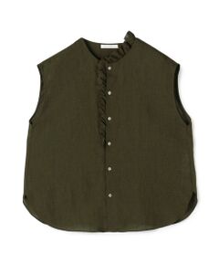 TOMORROWLAND / トゥモローランド シャツ・ブラウス | リネンポプリン カットオフフリルブラウス