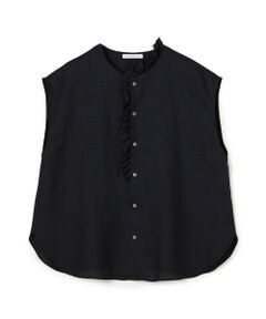 TOMORROWLAND / トゥモローランド シャツ・ブラウス | リネンポプリン カットオフフリルブラウス