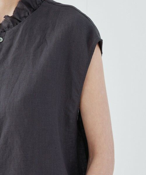 TOMORROWLAND / トゥモローランド シャツ・ブラウス | リネンポプリン カットオフフリルブラウス | 詳細6