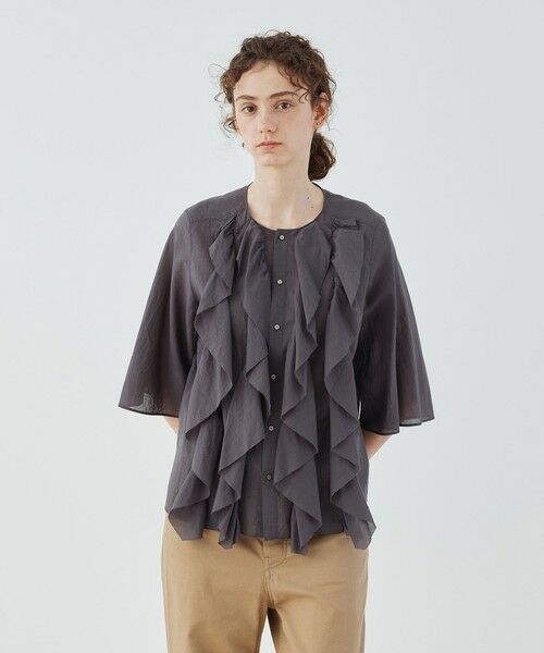 TOMORROWLAND / トゥモローランド シャツ・ブラウス | インドコットン フリルシャツ | 詳細2