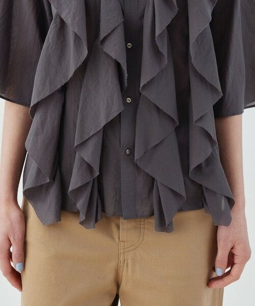 TOMORROWLAND / トゥモローランド シャツ・ブラウス | インドコットン フリルシャツ | 詳細7
