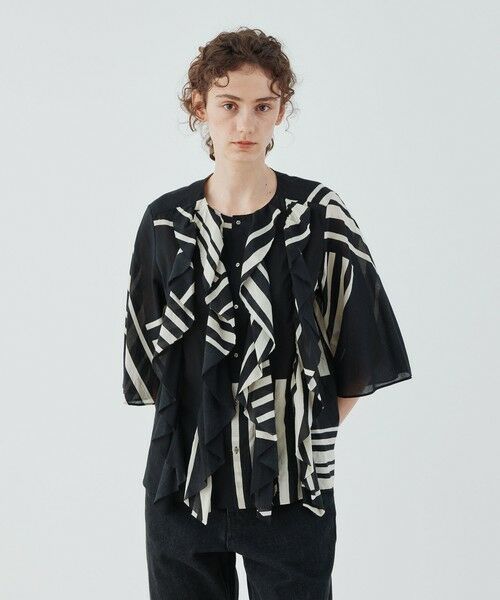 TOMORROWLAND / トゥモローランド シャツ・ブラウス | ランドレイヤープリント フリルシャツ | 詳細2