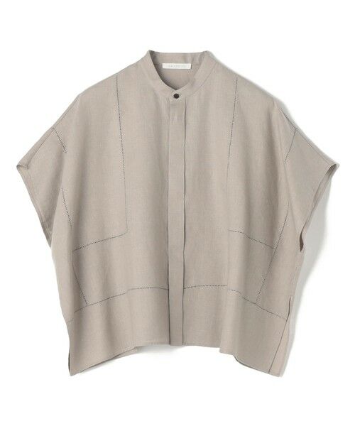 TOMORROWLAND/トゥモローランド 【WEB先行予約】フレンチリネン スタンドカラーシャツ 15 グレー F TOMORROWLAND/トゥモローランド 【WEB先行予約】フレンチリネン スタンドカラーシャツ 15 グレー F