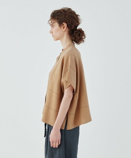 TOMORROWLAND / トゥモローランド シャツ・ブラウス | フレンチリネン スタンドカラーシャツ | 詳細3