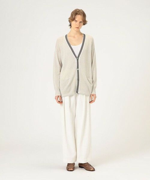 TOMORROWLAND / トゥモローランド カーディガン・ボレロ | リネンコットンスパンコール Vネックカーディガン | 詳細1