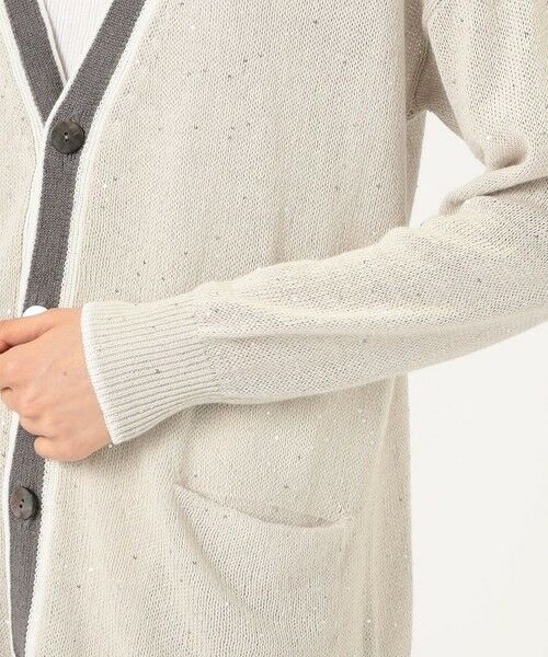 TOMORROWLAND / トゥモローランド カーディガン・ボレロ | リネンコットンスパンコール Vネックカーディガン | 詳細7