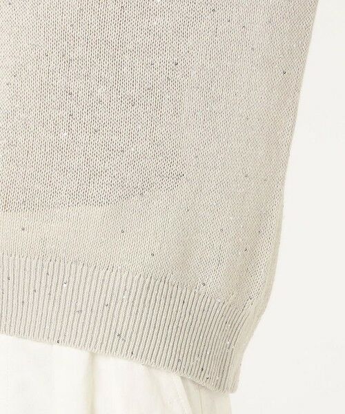 TOMORROWLAND / トゥモローランド ニット・セーター | リネンコットンスパンコール Vネックプルオーバー | 詳細8