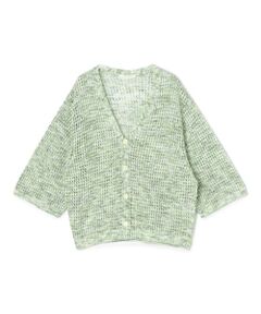 TOMORROWLAND / トゥモローランド カーディガン・ボレロ | カスリリネン Vネックカーディガン