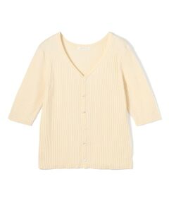 TOMORROWLAND / トゥモローランド カーディガン・ボレロ | ギザコットンリブ Vネックカーディガン