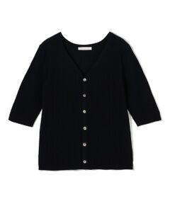 TOMORROWLAND / トゥモローランド カーディガン・ボレロ | ギザコットンリブ Vネックカーディガン