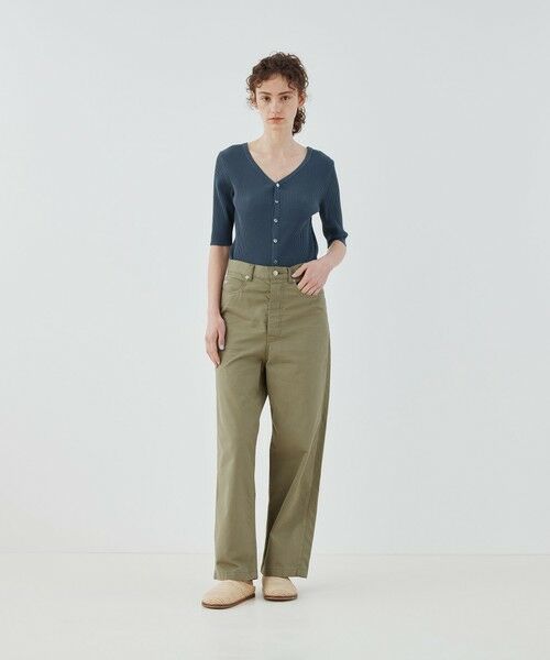 TOMORROWLAND / トゥモローランド カーディガン・ボレロ | ギザコットンリブ Vネックカーディガン | 詳細1