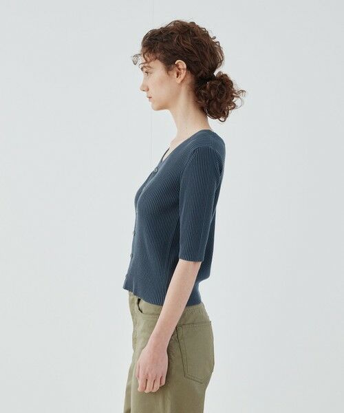 TOMORROWLAND / トゥモローランド カーディガン・ボレロ | ギザコットンリブ Vネックカーディガン | 詳細3