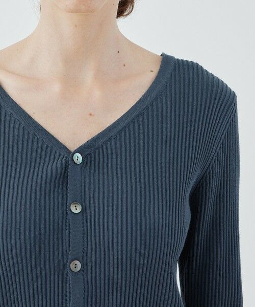 TOMORROWLAND / トゥモローランド カーディガン・ボレロ | ギザコットンリブ Vネックカーディガン | 詳細5