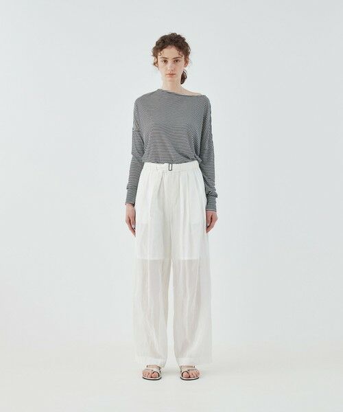 TOMORROWLAND / トゥモローランド Tシャツ | ガーゼフライス ボートネックプルオーバー | 詳細9