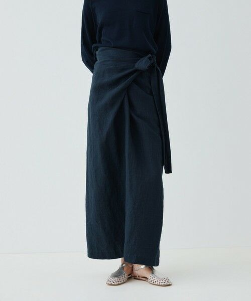 TOMORROWLAND / トゥモローランド ロング・マキシ丈スカート | マリンカナパ オーバーラップスカート | 詳細2
