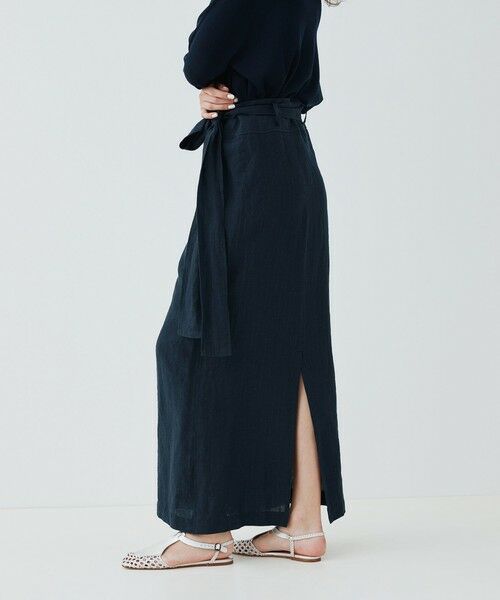 TOMORROWLAND / トゥモローランド ロング・マキシ丈スカート | マリンカナパ オーバーラップスカート | 詳細3