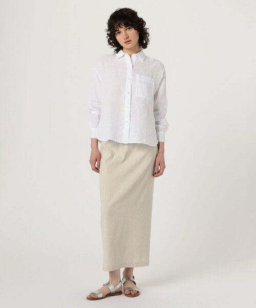 TOMORROWLAND / トゥモローランド ロング・マキシ丈スカート | コットンリネンビスストレッチ イージーIラインスカート | 詳細1