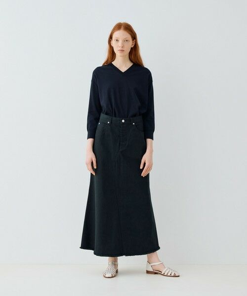 TOMORROWLAND / トゥモローランド デニムスカート | ヴィンテージアイランドデニム ヘムフレアスカート | 詳細1