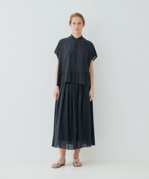 TOMORROWLAND / トゥモローランド ロング・マキシ丈スカート | ライトシルクストレッチ イージータックスカート | 詳細1