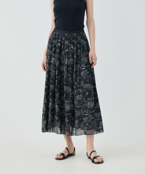 TOMORROWLAND / トゥモローランド ロング・マキシ丈スカート | LandScapeシルクストレッチ イージータックスカート | 詳細10