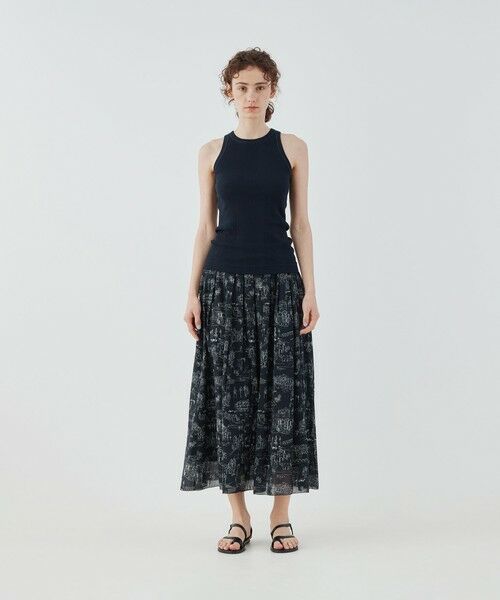 TOMORROWLAND / トゥモローランド ロング・マキシ丈スカート | LandScapeシルクストレッチ イージータックスカート | 詳細9