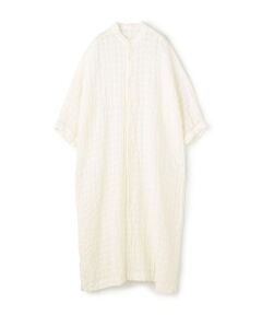 TOMORROWLAND / トゥモローランド ロング・マキシ丈ワンピース | シアーチェック ドロップショルダーシャツワンピース