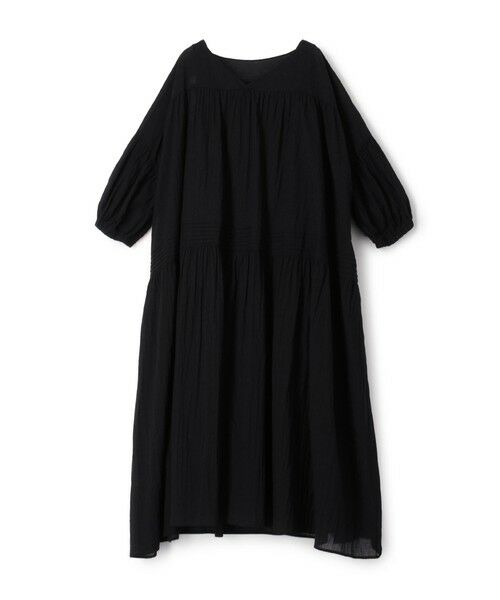 セール】 インドコットン ギャザーワンピース （ロング・マキシ丈