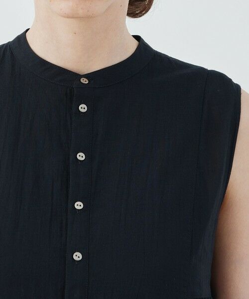 TOMORROWLAND / トゥモローランド ロング・マキシ丈ワンピース | インドコットン スタンドネックギャザーワンピース | 詳細4