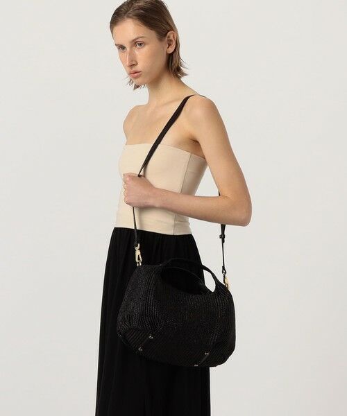 SANDRO  トートバッグ Soft leather shopping bag black / gray For Women | Sandro Paris
