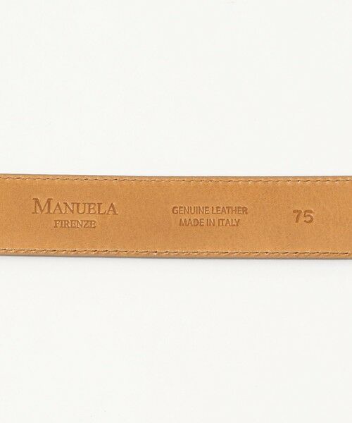 MANUELA ゴールドバックルベルト　ブラウン MANUELA ゴールドバックルベルト ブラウン - メルカリ