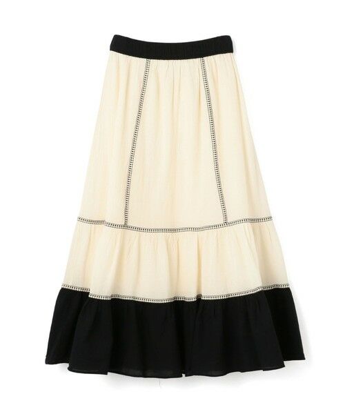 TOMORROWLAND/トゥモローランド Devotion TWINS ERATO バイカラースカート 18 ブラック系 S