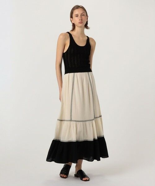 TOMORROWLAND / トゥモローランド ロング・マキシ丈スカート | Devotion TWINS ERATO バイカラースカート | 詳細1